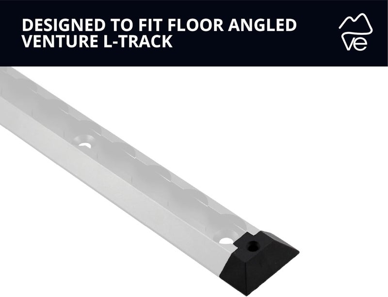 VanEssential L-Track Venture Track Plastic End Cap - Floor Angled - 4 Pack - Image 2